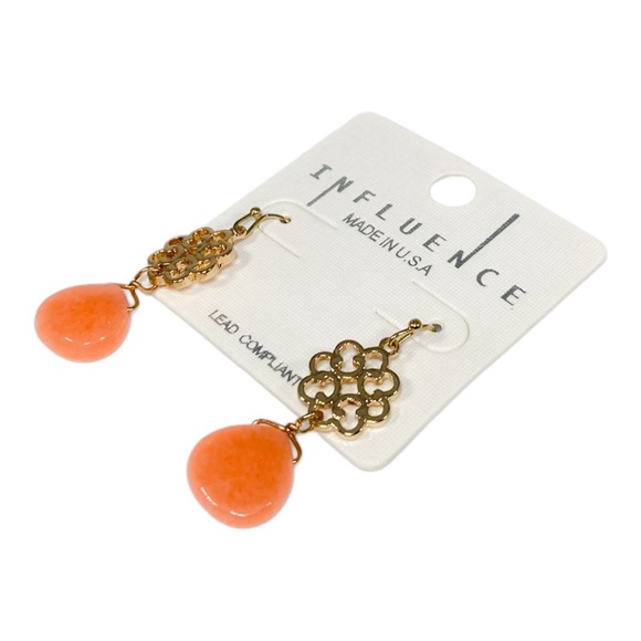 Gold Filigree Dangle Earrings - Picture 3 of 3